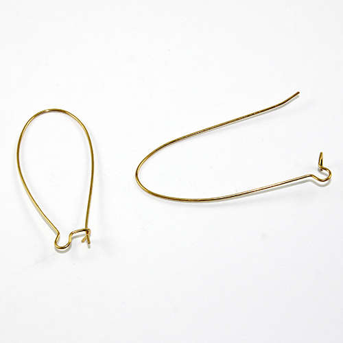 43mm x 20mm Kidney Earwires - Pair - Gold