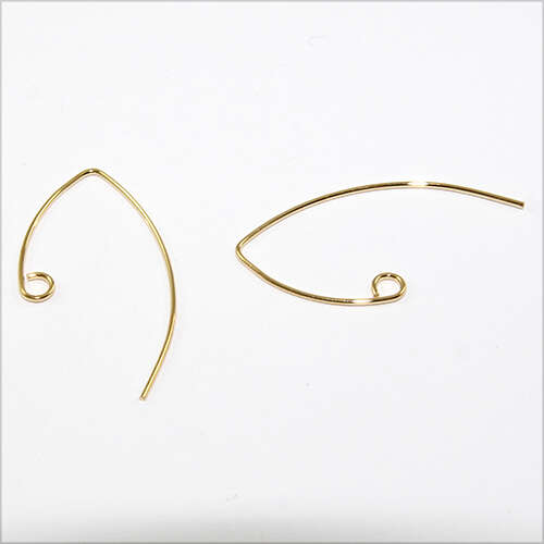 29mm Drop Hook Earring - Pair - Gold