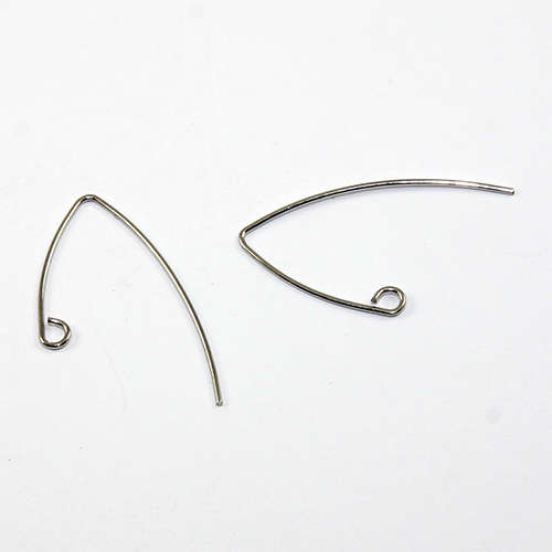 29mm Drop Hook Earring - Pair - Platinum