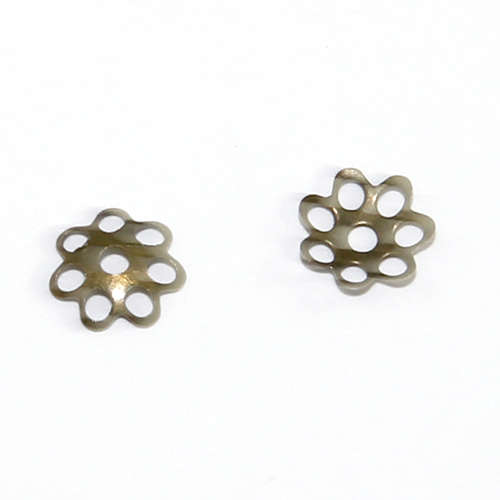 7 Point Petal Bead Cap - Antique Bronze
