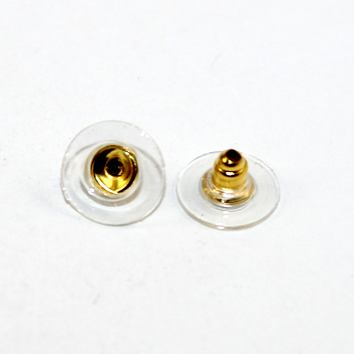 11.5mm Plastic Earring Back - Pair - Gold
