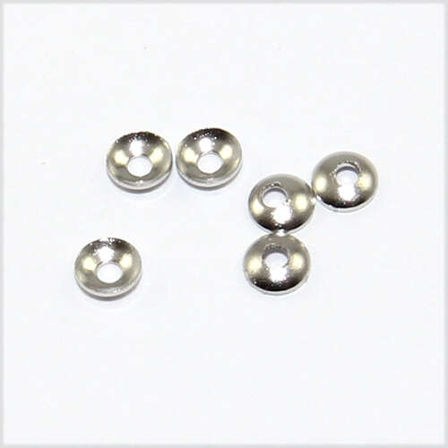 3mm Domed Bead Cap - Platinum