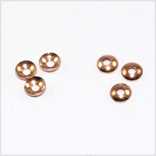 3mm Domed Bead Cap - Rose Gold