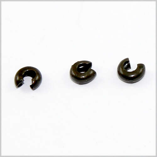 3mm Crimp Beads Covers - Antique Bronze - 100 Piece Bag