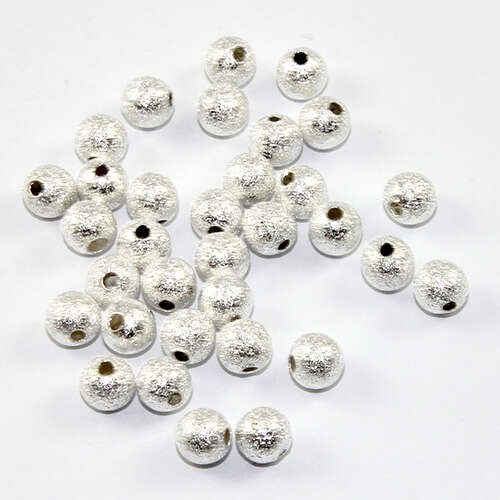 6mm Star Dust Bead - Silver