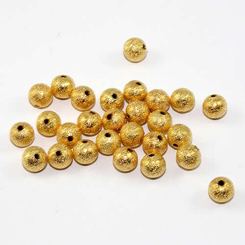 6mm Star Dust Bead - Gold