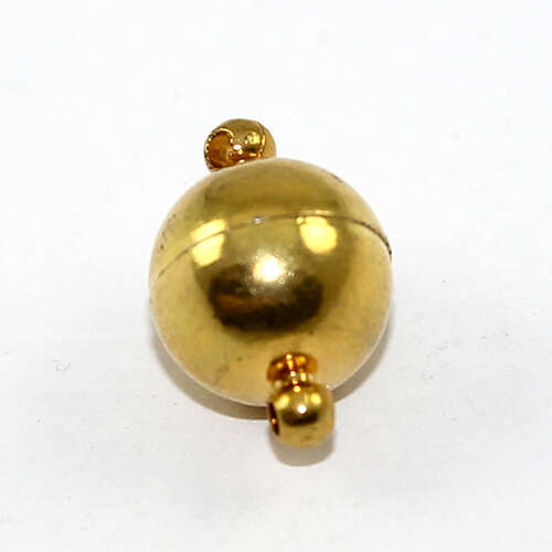 12mm Plain Round Single Strand Magnet - Gold