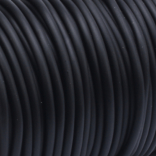 5mm Black Rubber Cord - Solid - sold per 10cm increments