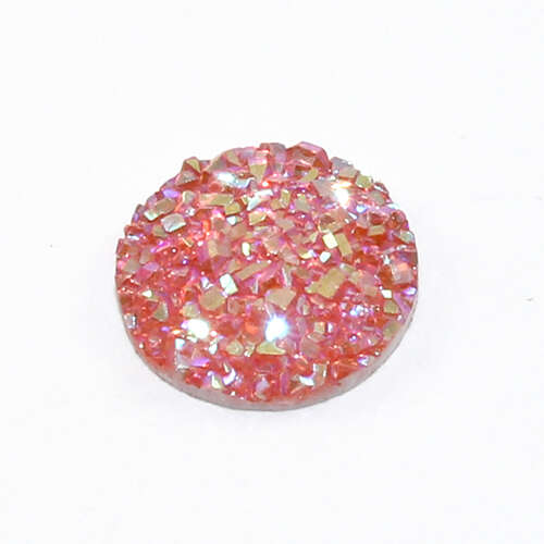 12mm "Druzy" Resin Cabochon - Pink AB
