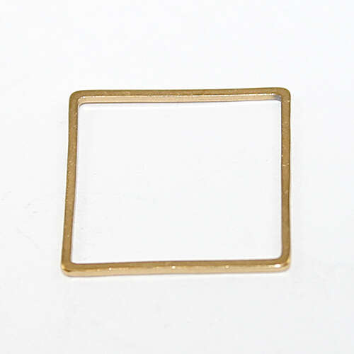 20mm Square Linking Ring - Stainless Steel - Gold Plated