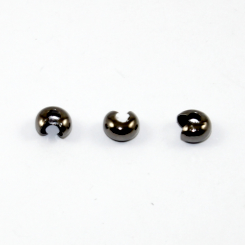 5mm Crimp Beads Covers - Gunmetal - 100 Piece Bag