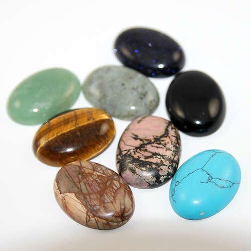 Mixed Gemstone Cabochon - 30mm x 22mm