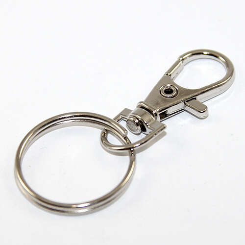 36mm x 15mm Key Ring with 25mm Split Ring - Platinum