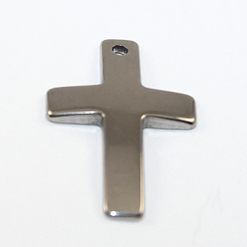 30mm x 19mm Plain Stainless Steel Cross