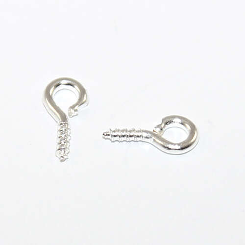 8mm Screw Eye Pin Bail - Silver