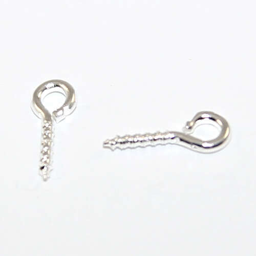 10mm Screw Eye Pin Bail - Silver