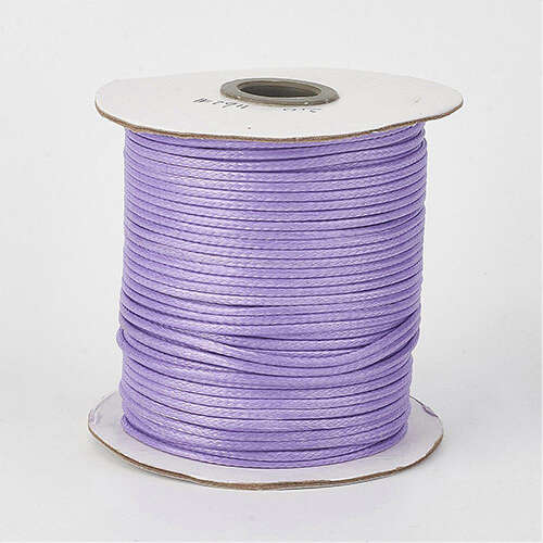 0.5mm Waxed Cotton Cord - sold per 10cm increments - Lilac