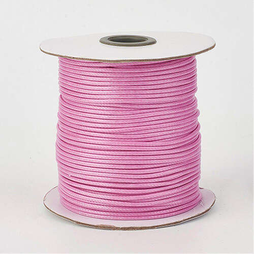 0.5mm Waxed Cotton Cord - sold per 10cm increments - Pale Pink