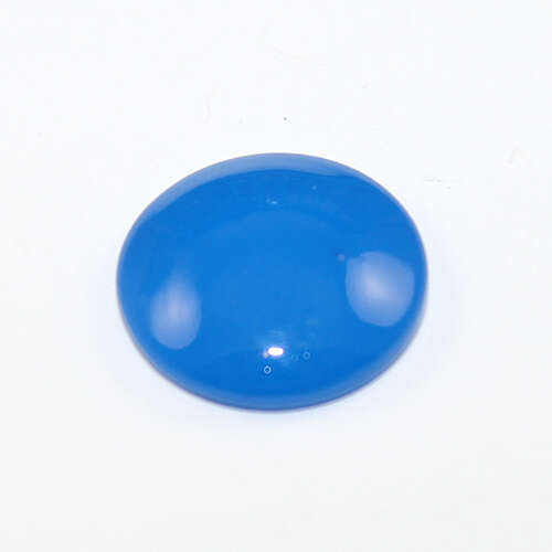 18mm Painted Glass Cabochon - Blue