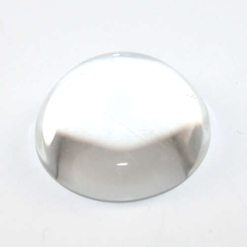 25mm Transparent Half Round Glass Cabochon - Clear
