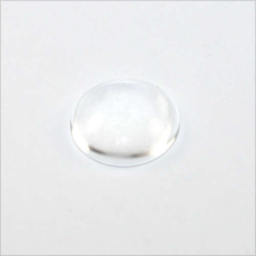12mm Transparent Half Round Glass Cabochon Dome - Clear
