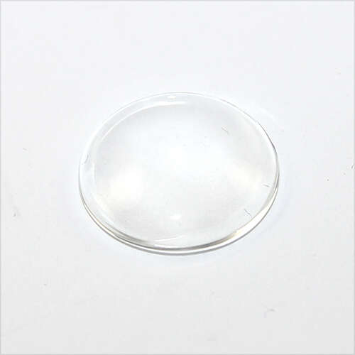 18mm Transparent Half Round Glass Cabochon - Clear