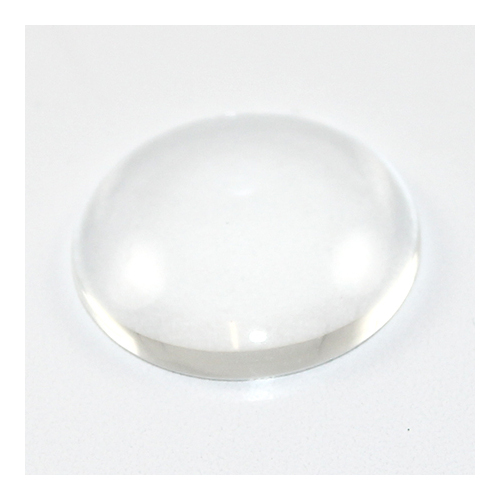 25mm Transparent Half Round Glass Cabochon - Clear