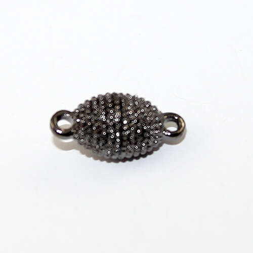 8mm x 17mm Oval Single Strand Magnet - Gunmetal