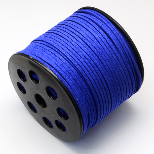 3mm Faux Suede Cord - Per 10 centimetres - Blue
