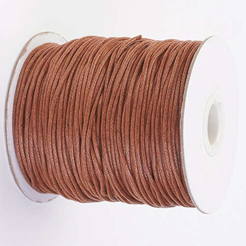 1.5mm Wax Cotton Cord - sold per 10 centimetres increments - Toffee
