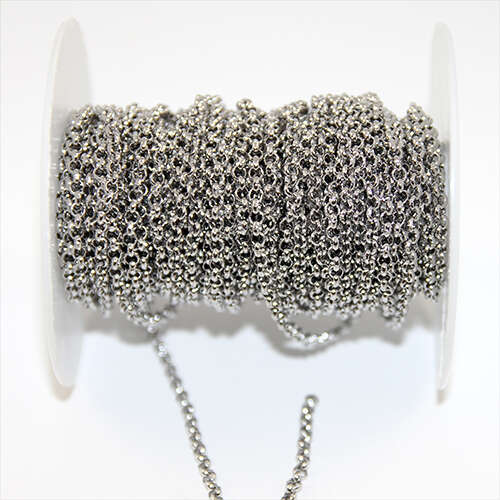 3mm 304 Stainless Steel Cross Rolo Chain - sold per 10cm increments