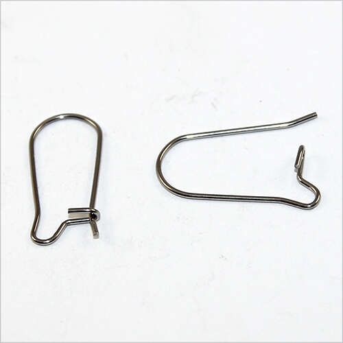 20mm x 10mm Kidney Ear Wire - Pair - Stainless Steel