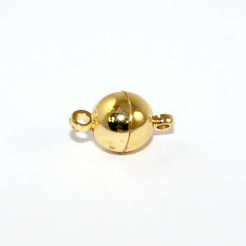 8mm Plain Round Single Strand Magnet - Gold