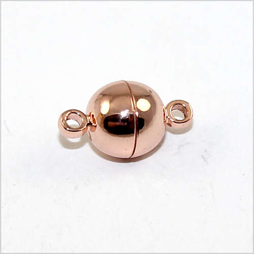 8mm Plain Round Single Strand Magnet - Rose Gold