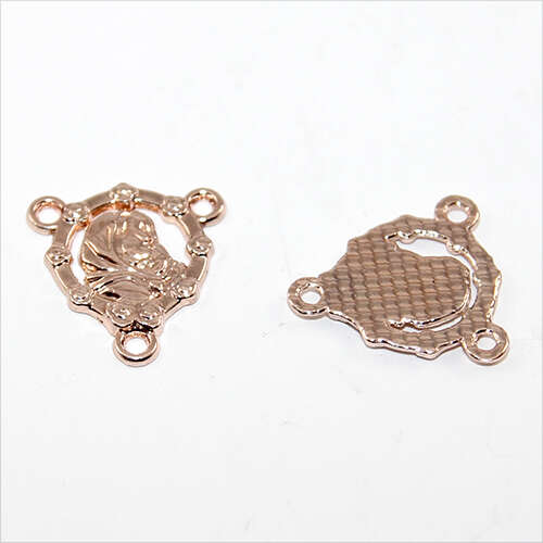 Rosary Centre with the Virgin Mary - Rose Gold
