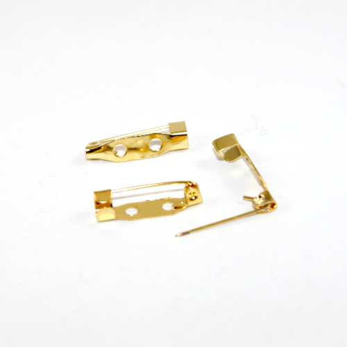 20mm Brooch Back Bar - Gold