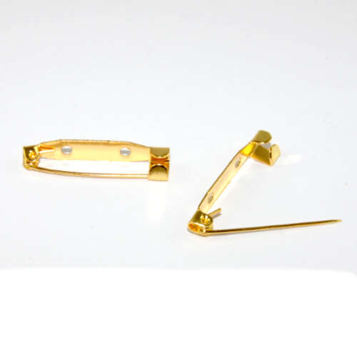 30mm Brooch Back Bar - Gold