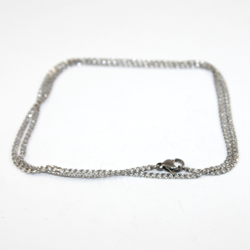 50cm 304 Stainless Steel 2mm Curb Chain Necklace