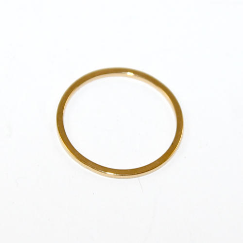 15.5mm Round Linking Ring - 304 Stainless Steel - Gold Plated