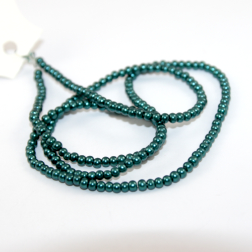 3mm Glass Pearls - 55cm Strand - Teal