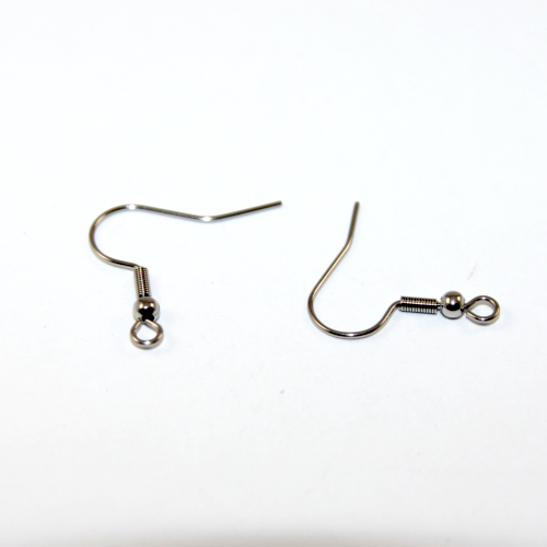 20mm x 19.5mm French Hook with Ball - 316 Surgical Steel - Pair