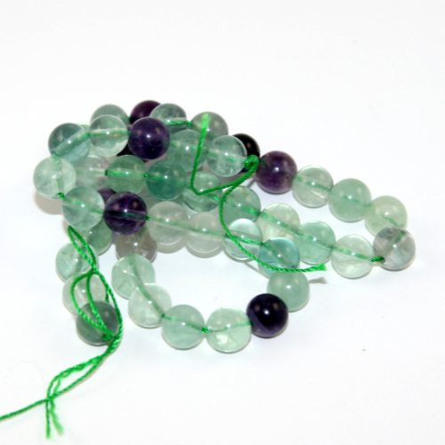 8mm Natural Fluorite Beads - 38cm Strand