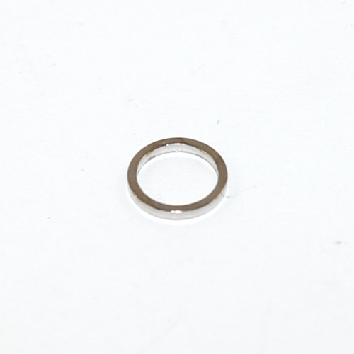 8mm Solid Brass Ring - Platinum