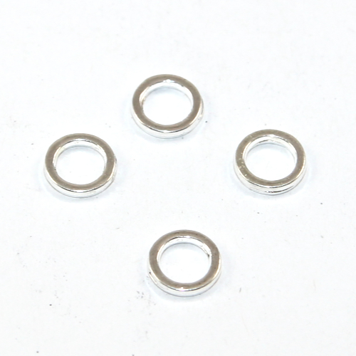 7mm Soldered Alloy Ring - Silver
