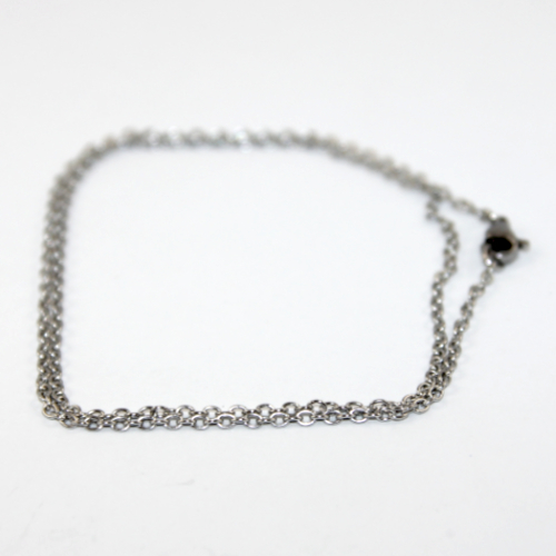 45cm 304 Stainless Steel Cable Chain Necklace with Lobster Clasp