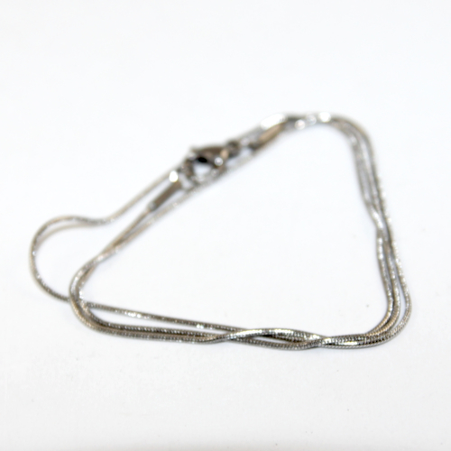 45cm 304 Stainless Steel Snake Chain Necklace with Lobster Clasps - 304 Stainless Steel