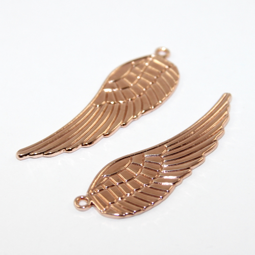 49mm x 16mm Wing Pendant - Rose Gold