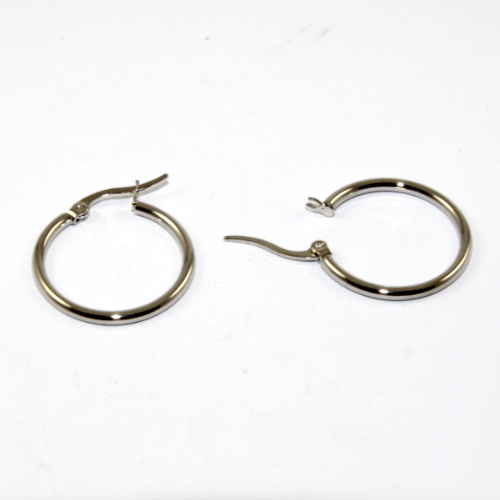 24mm Hoop Earrings - 304 Stainless Steel