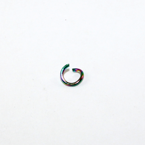 5mm x 0.8mm Jump Rings - 304 Stainless Steel Open - Vacuum Plated - Rainbow