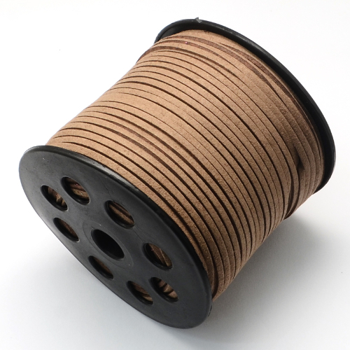 3mm Faux Suede Cord - Caramel - Per 10 centimetres